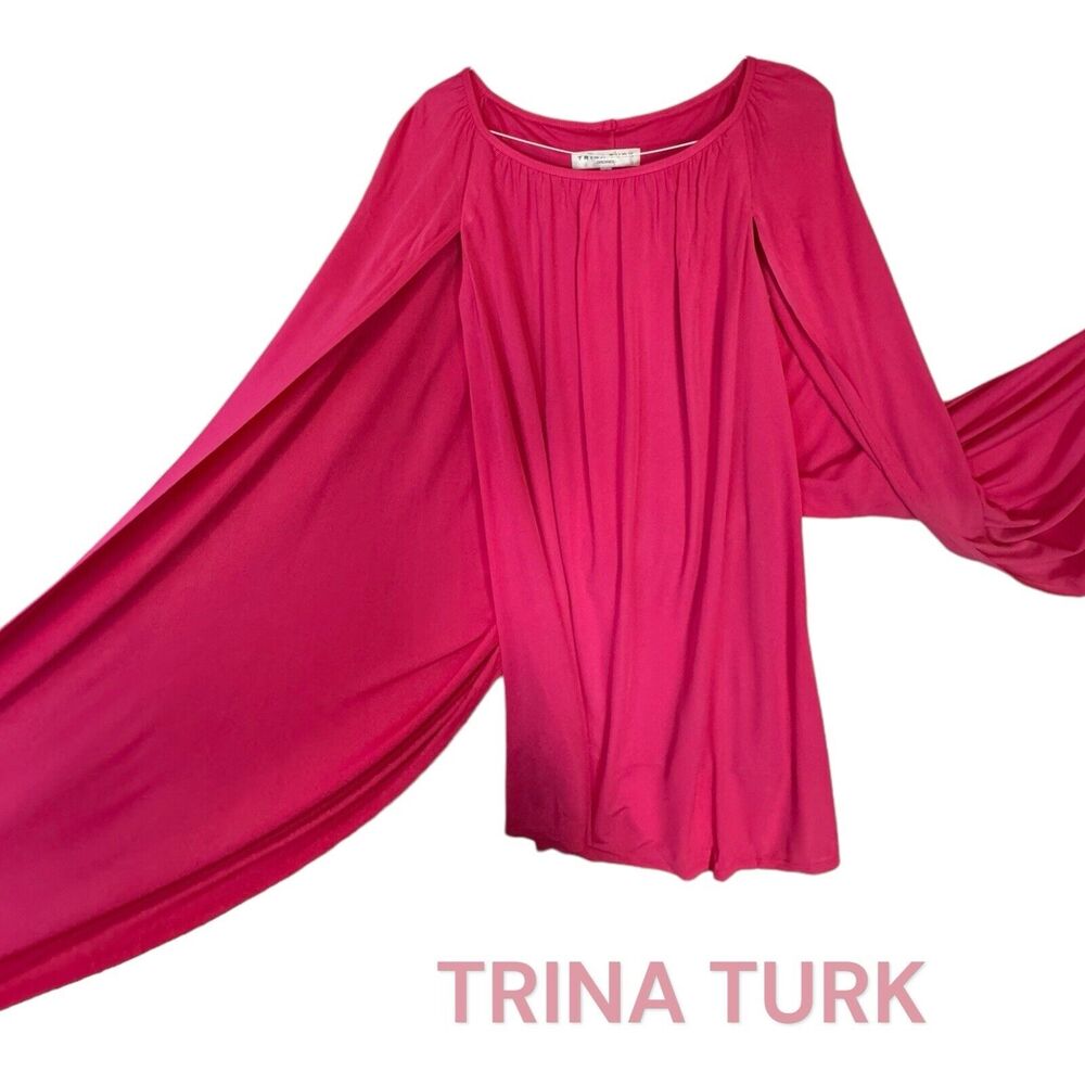 Trina Turk Pink Cape Dress